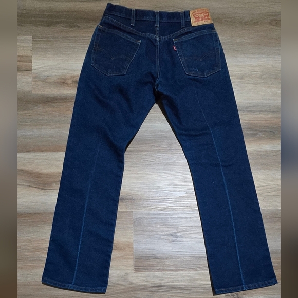 517 Levi's Straight Bootcut Vintage Style Orange Stitching Men's Jeans Size 34 - Picture 1 of 12
